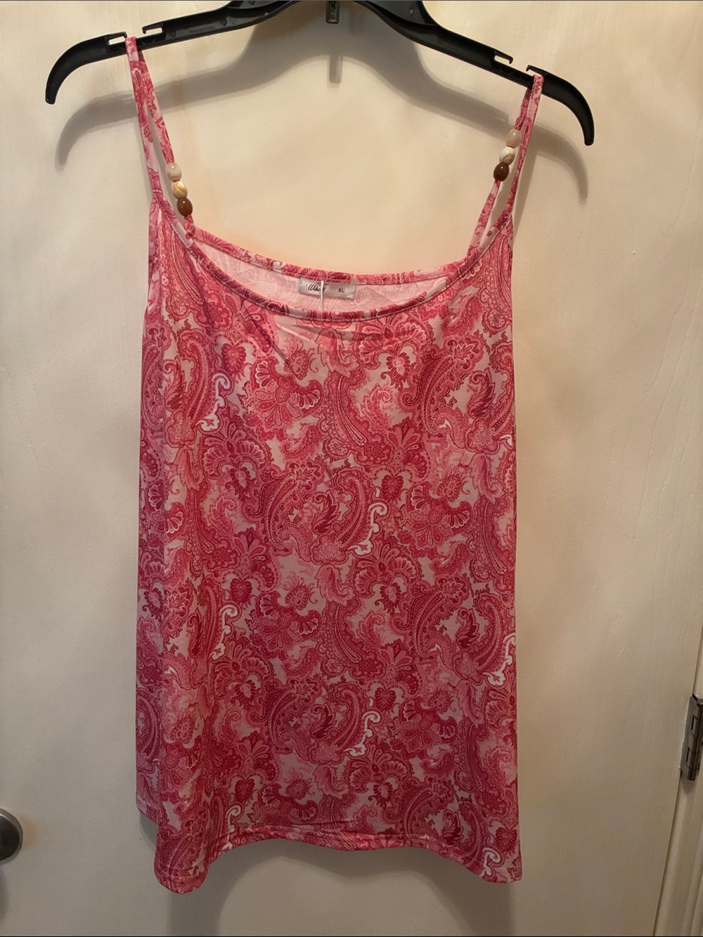 Wiholl Pink Paisley Sleeveless Top